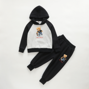 1002# 250g/m2 100% cotton hoodie and trousers set for children aged 2 to 8 years old